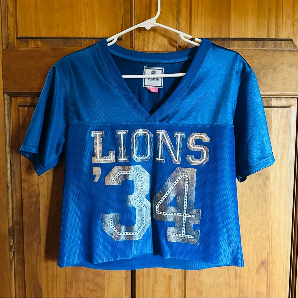 Detroit lions Victoria's Secret Pink crop jersey! Size small!